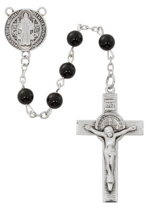 Sterling silver St benedict Rosary boxed