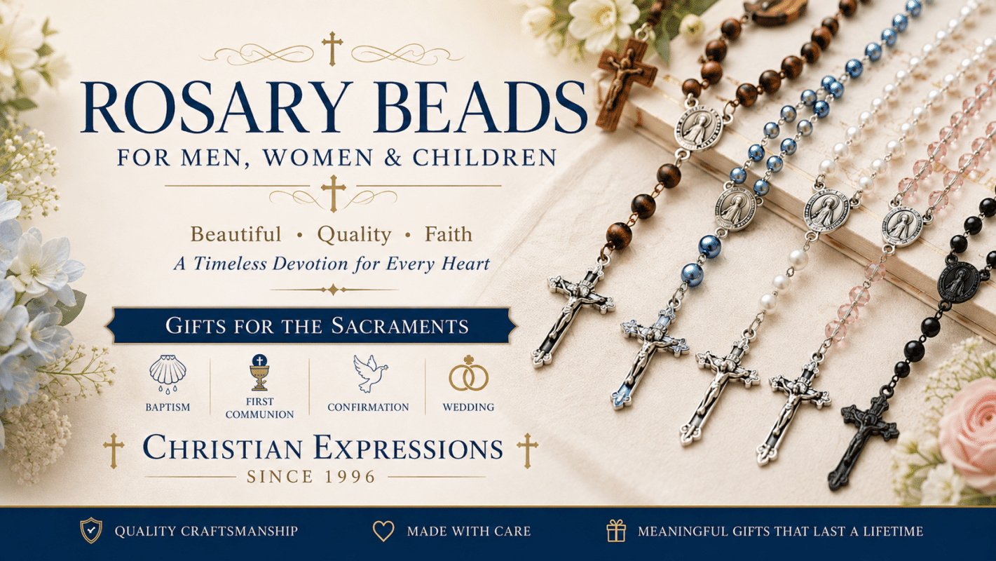 Rosary Beads for First Communion and Sacraments