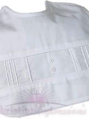 Boys Cotton Pintucked Christening Bib