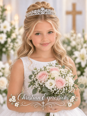 First Communion Rhinestone Princess Tiara