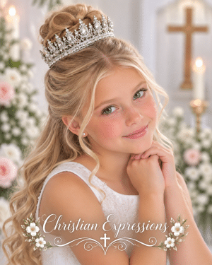 First Communion Rhinestone Crystal Crown