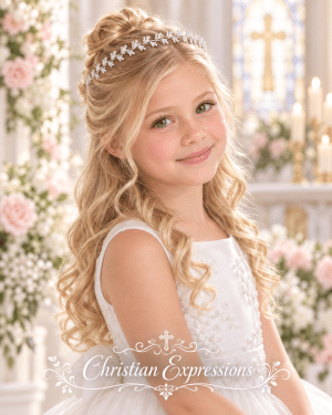 Baguette Crystal First Communion Headband