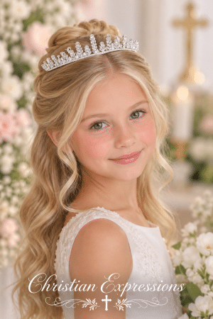 First Communion Crystal Tiara