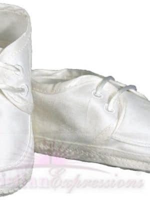 Boys Silk Dupioni Christening Shoes