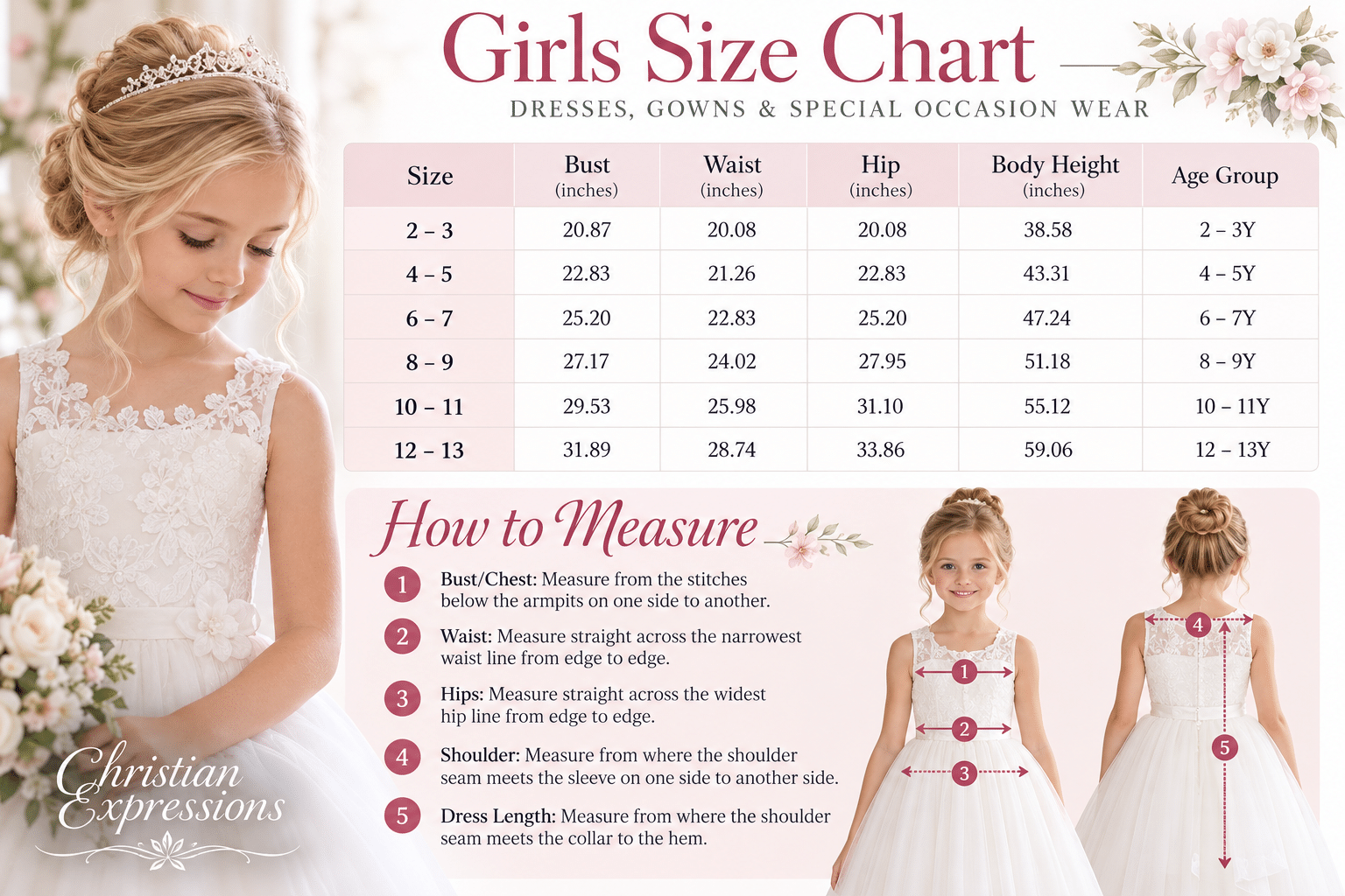 Communion Size Chart