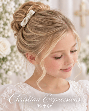 Girls First Communion Pearl Hair Clip