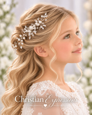 Crystal Flowers and Pearls First Communion Hair Comb