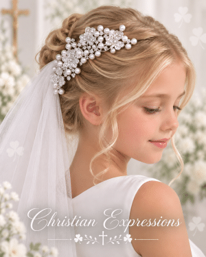 First Communion Irish Shamrock Crystal Rhinestone Tiara
