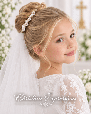 Girls First Communion Decorative Pearls Hair Clip Barrette
