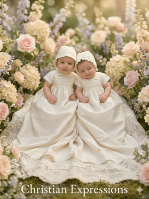 Girls and Boys Unisex Raw Silk Christening Gown