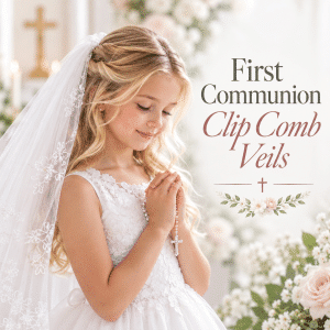 First Communion Clip Comb Veils