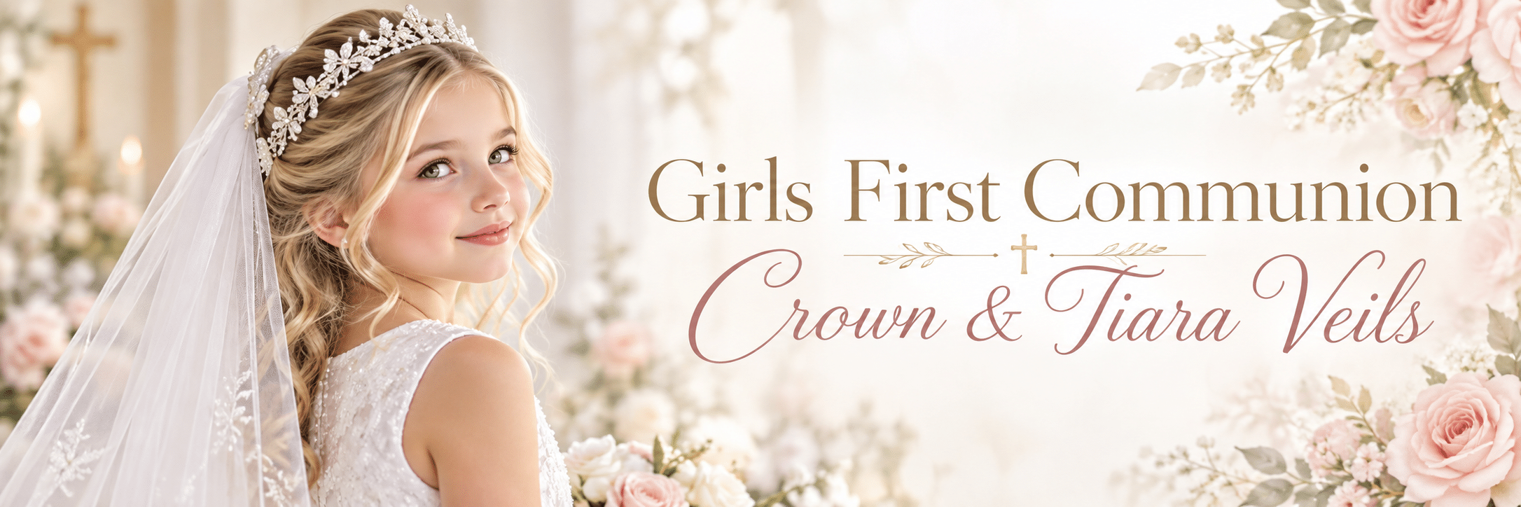 Shop First Communion Crown & Tiara Veils