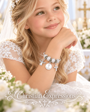 Girls First Communion Charm Bracelet