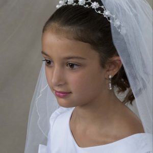 First Communion Hairband with Large Pearls