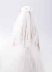 First Communion Comb Veil with Flowers