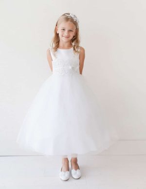 Lace and Satin First Communion Dress