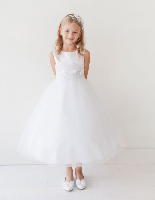 Lace and Satin First Communion Dress