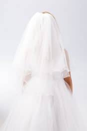 Rhinestone Cross First Communion Veil