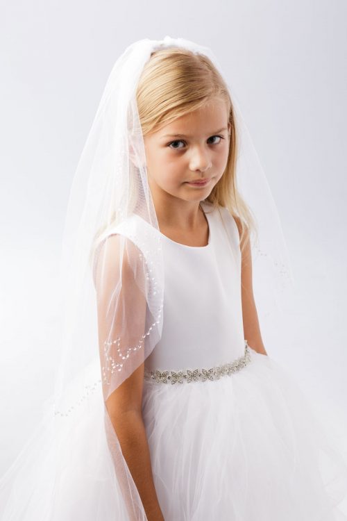 Holy Communion Veil with Sequins