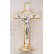 WHITE STANDING Communion CRUCIFIX