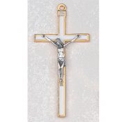 WHITE Communion CRUCIFIX