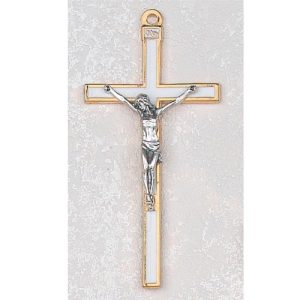WHITE Communion CRUCIFIX