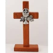 First Communion Standing Communion Cross-Walnut