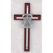 Gifts of The Spirit Confirmation Cross - Silver/Cherry