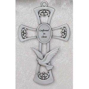 HOLY SPIRIT CONFIRMATION CROSS - Pewter