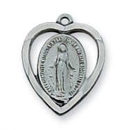 Communion ANTIQUE SILVER MIRACULOUS Pendant w/Chain