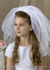 First Communion Headband Veil-4617