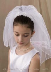 First Communion Headband Veil-V880