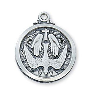 HOLY SPIRIT Confirmation w/chain Sterling Silver