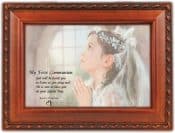 First Communion Music Box-Praying Girl