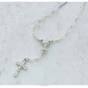 CRYSTAL ONE DECADE RHODIUM PENDANT
