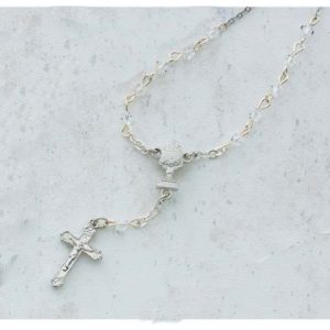CRYSTAL ONE DECADE RHODIUM PENDANT