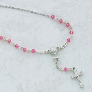 PINK ONE DECADE RHODIUM PENDANT
