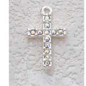 CRYSTAL CROSS w/chain