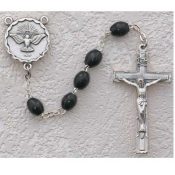 BLACK WOOD HOLY SPIRIT Confirmation ROSARY