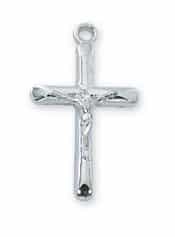 Communion Rhodium Finish Crucifix with Chain_1