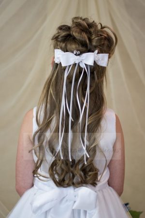 First Communion Bow Hairpiece