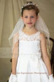 First Communion Crown Veil- V816