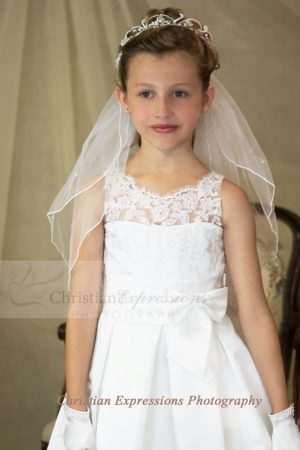 First Communion Crown Veil- V816