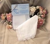 Communion Hankie with Pearl Cross
