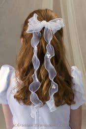 Irish Shamrock First Communion Headpiece