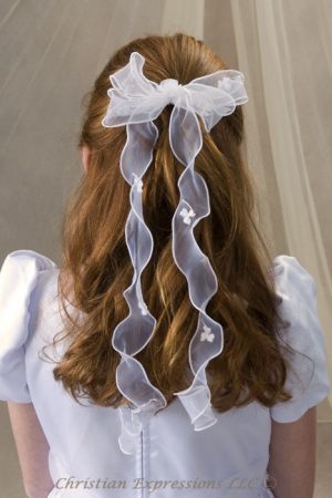 Irish Shamrock First Communion Headpiece