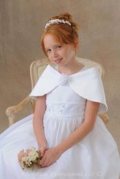 First Communion Caplet with Rose Size Large Only